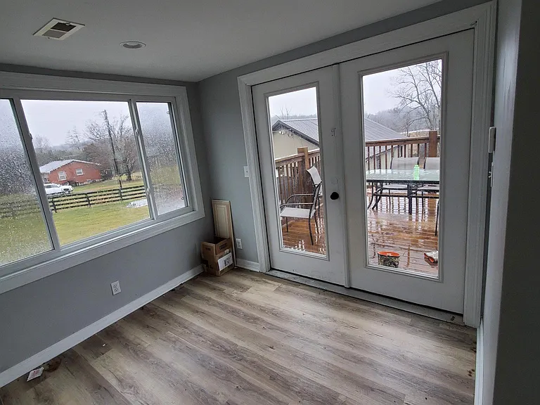 rear room, off the kitchen that leads to the deck