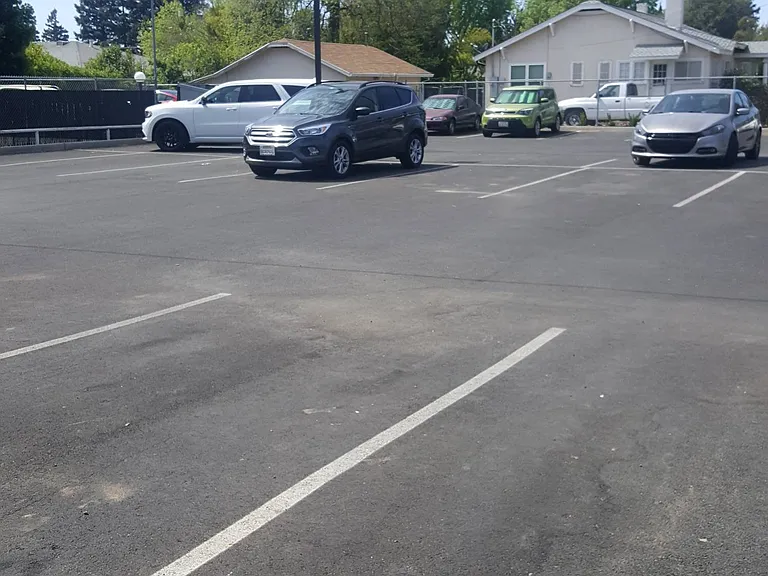 Parking Lot with Security Cameras
