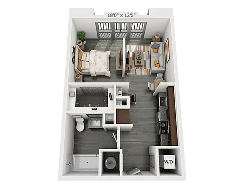 Floor plan Studio E1B