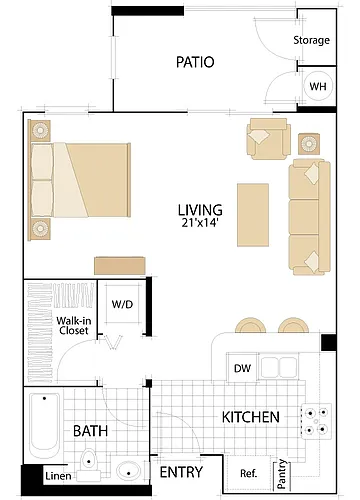 Floor plan The Cypress- Studios
