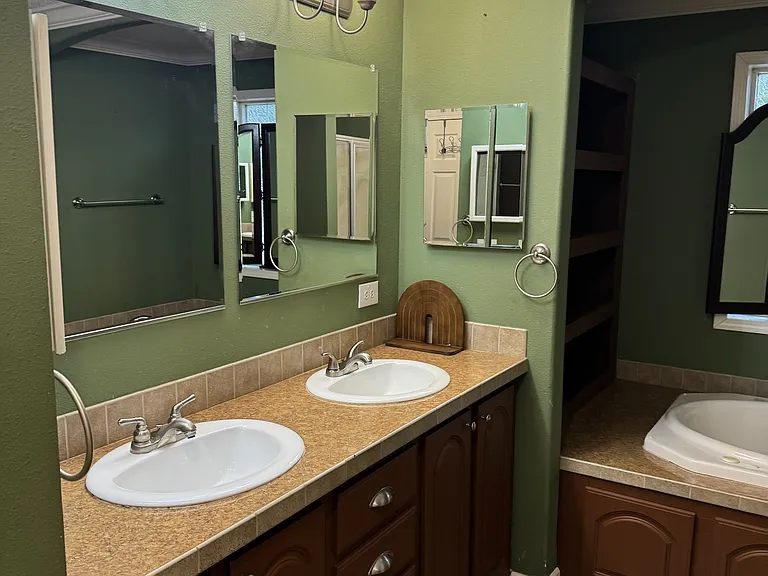 Master bath, double lav vanity