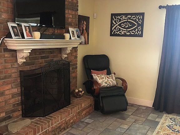 Brick Gas Fireplace