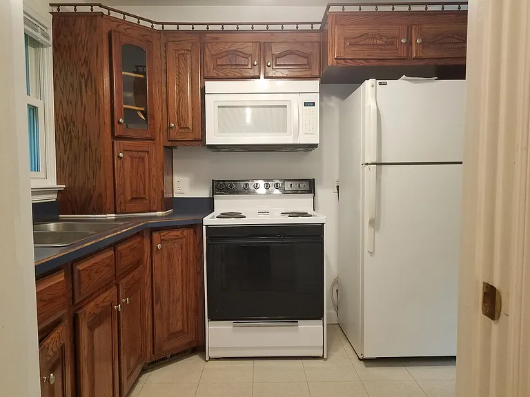 Kitchen (living room is to right).
