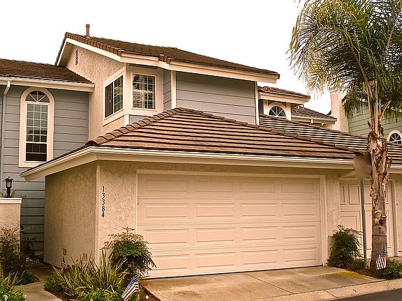 front of home 2 car garage