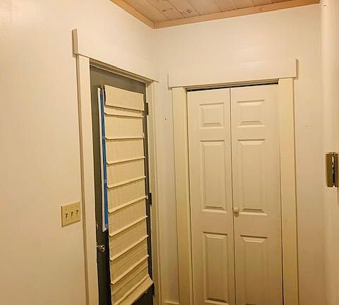 Entrance has convenient closet