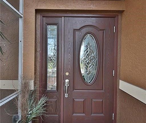 Beautiful entrance door with sidelite...