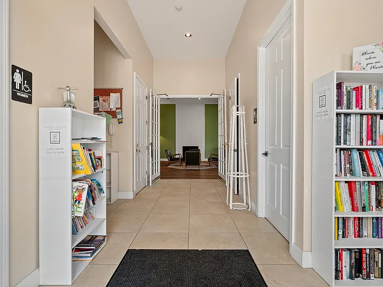 Inviting clubhouse entrance