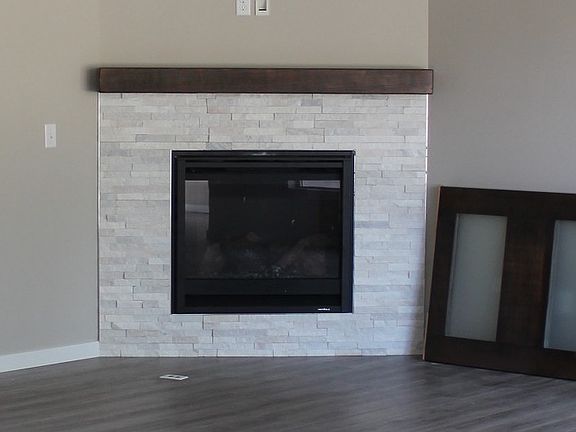 Stone accent w/custom hearth