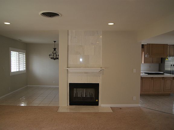 Fireplace in living