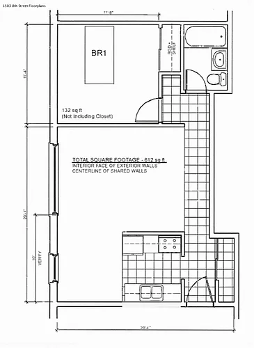 Floor plan 1 Bedroom