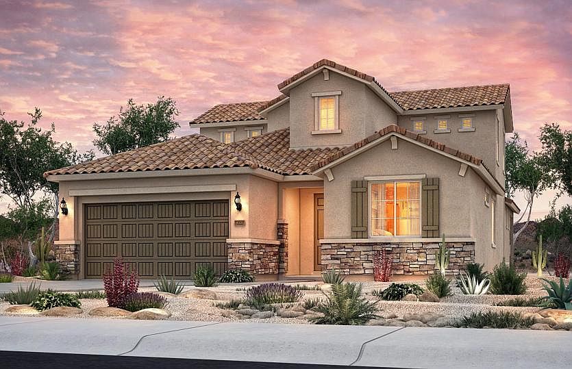 Elevation B with stone accent