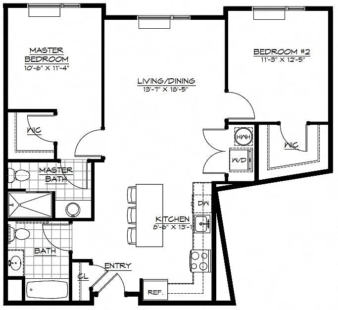 Floor plan 2J