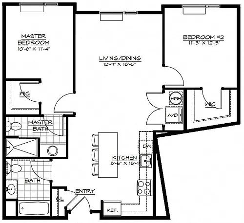 Floor plan 2J