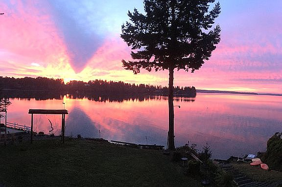 Sunrise("V" = Mt. R shadow)