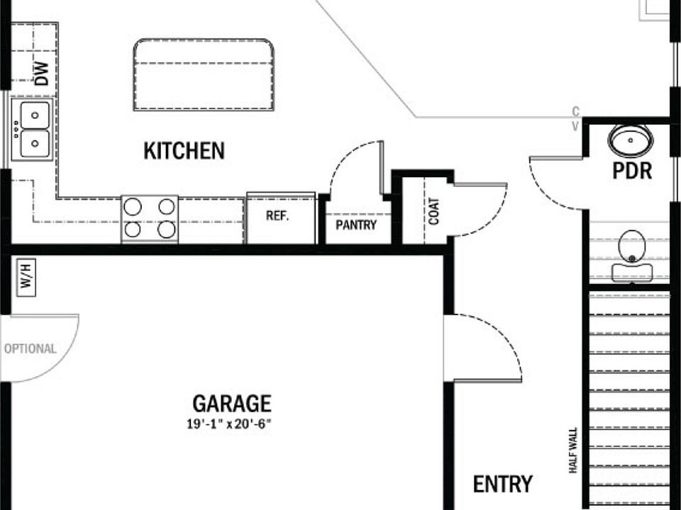 Plan 1867 Main Level Floor Plan