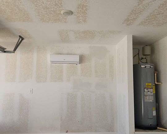 A/C unit in the garage