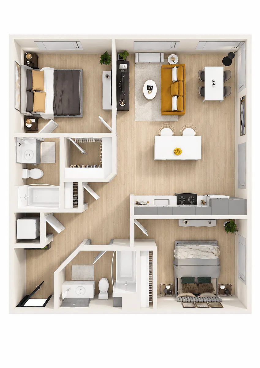 Floor plan B2 - Two Bedroom