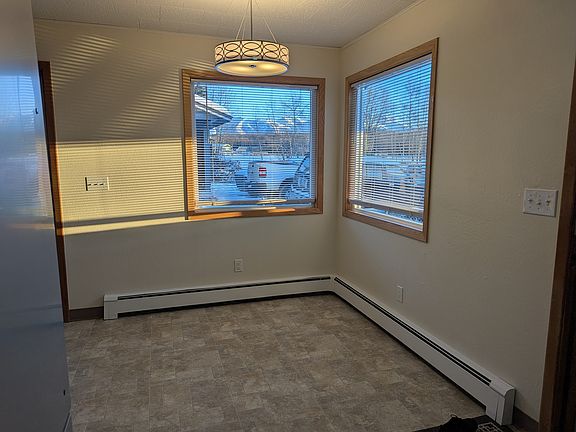 Dining area with partial mountain views