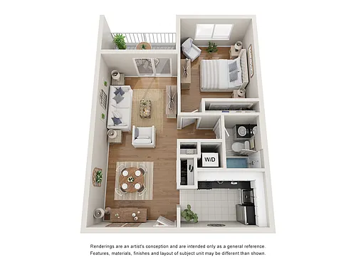 Floor plan 1BR B-Renovated