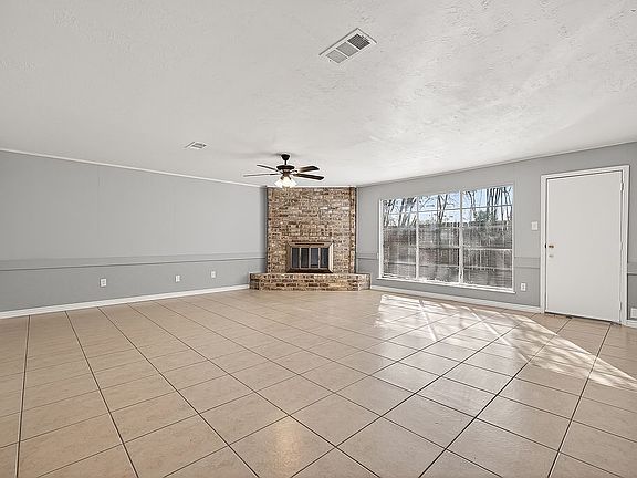 Great Room Brick Fireplace 