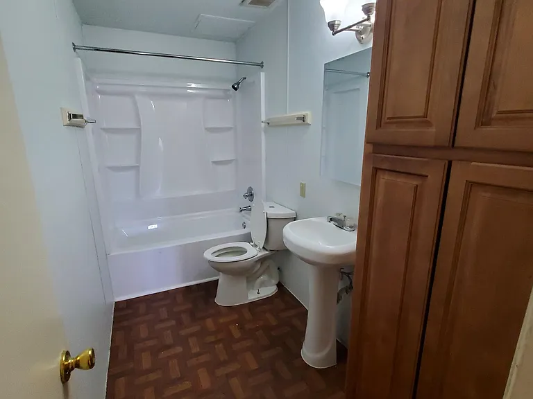 Bathroom with ample cabinet space