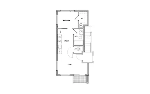 Floor plan 1x1B