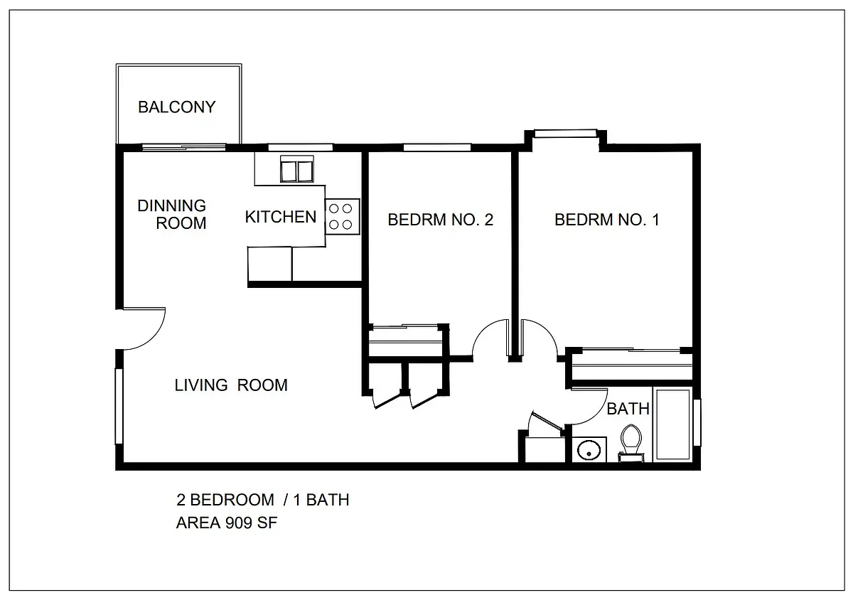 Floor plan 2 Bedroom