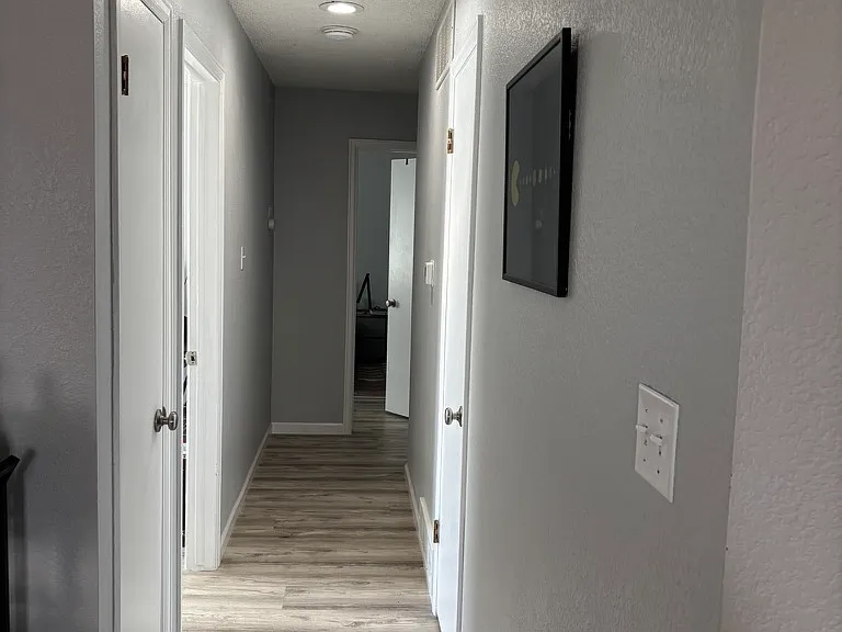Hallway from social area to bedrooms