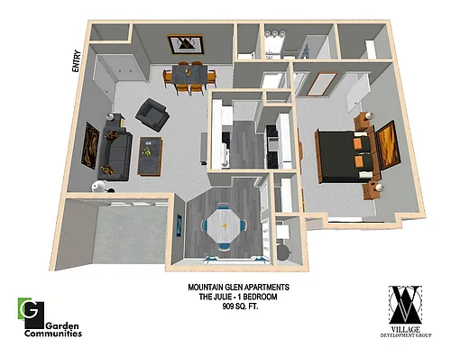 Floor plan One Bedroom