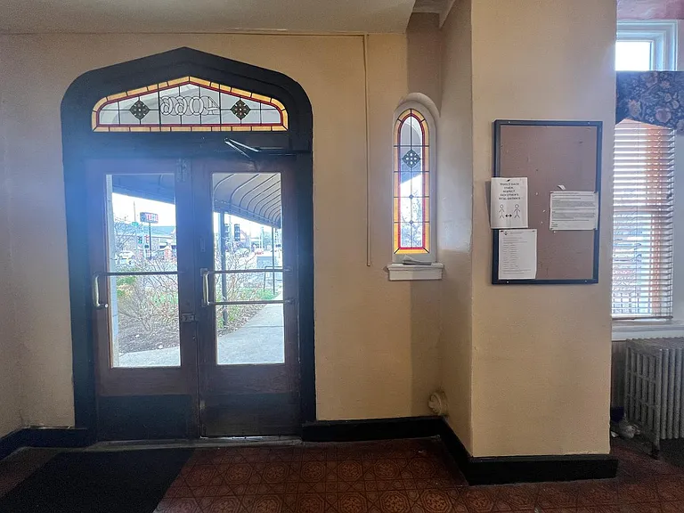 Lobby view of front door.