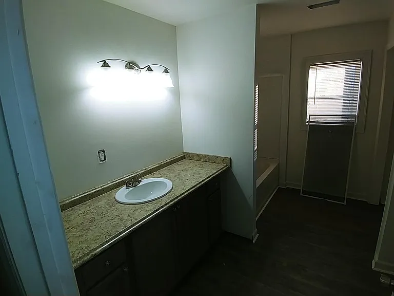 New FULL huge bath, with new tub, shower, lighting, MASSIVE STORAGE everywhere!