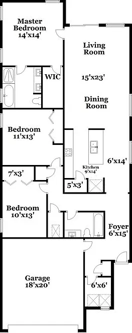 3 bed, 2.0 bath, 1677 sqft, $1,990 — Photo 2