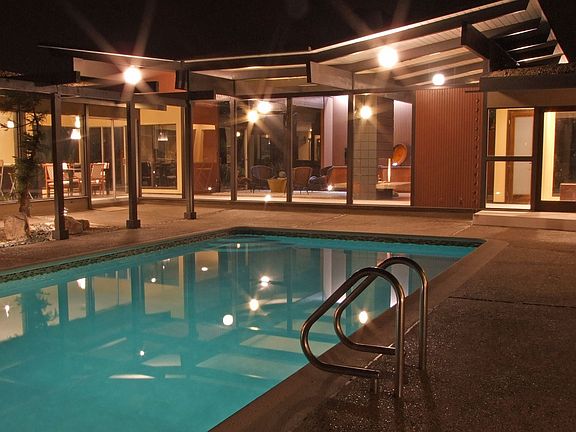 Mid Century Modern style at night