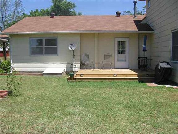 side of house with deck