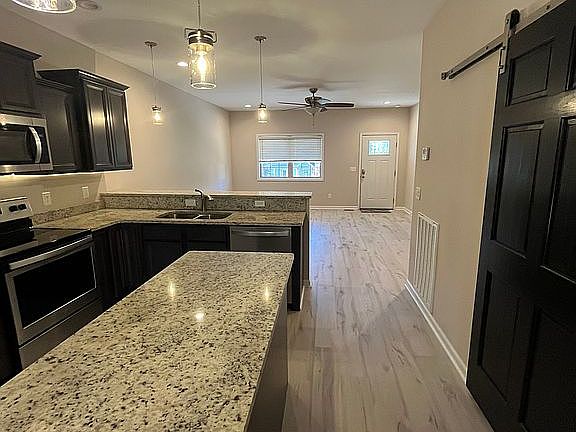 Open floor plan kitchen