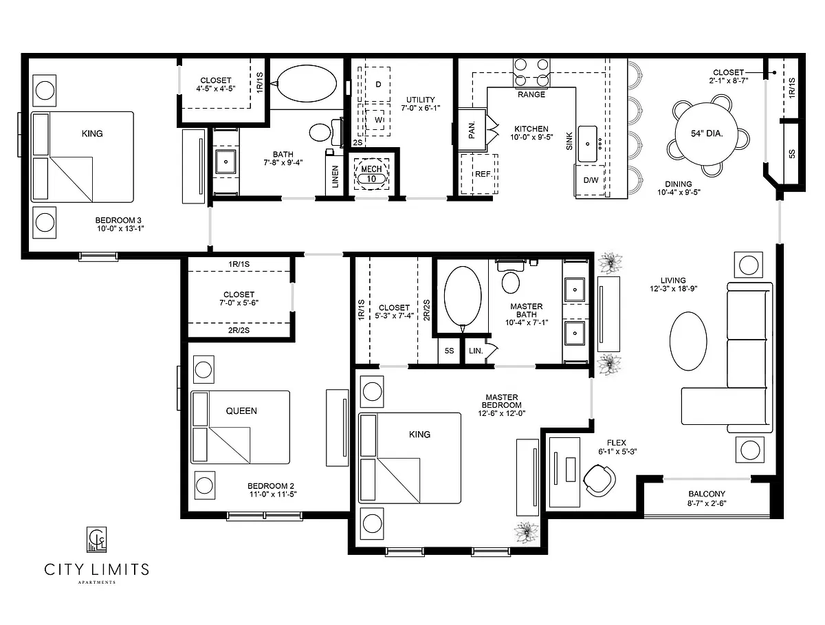 Floor plan 3B