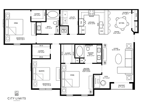 Floor plan 3B