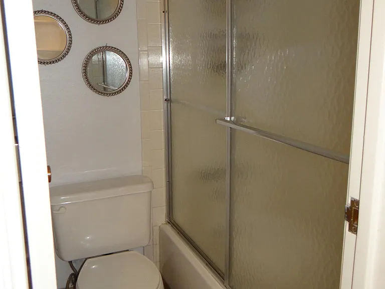 Toilet and full bathtub