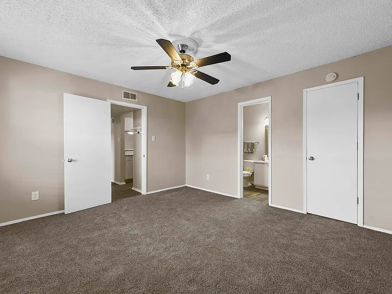 Master bedroom with bathroom