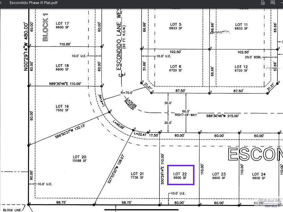 1st image of 0 Escondido Ln W Lot 22