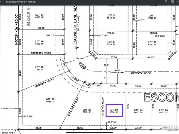 0 Escondido Ln W Lot 22, Harlingen, TX 78550