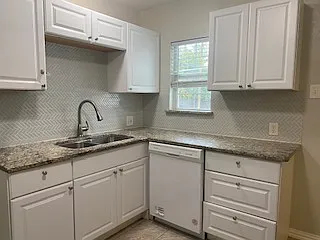 Kitchen cabinets undermount sink. New dishwasher