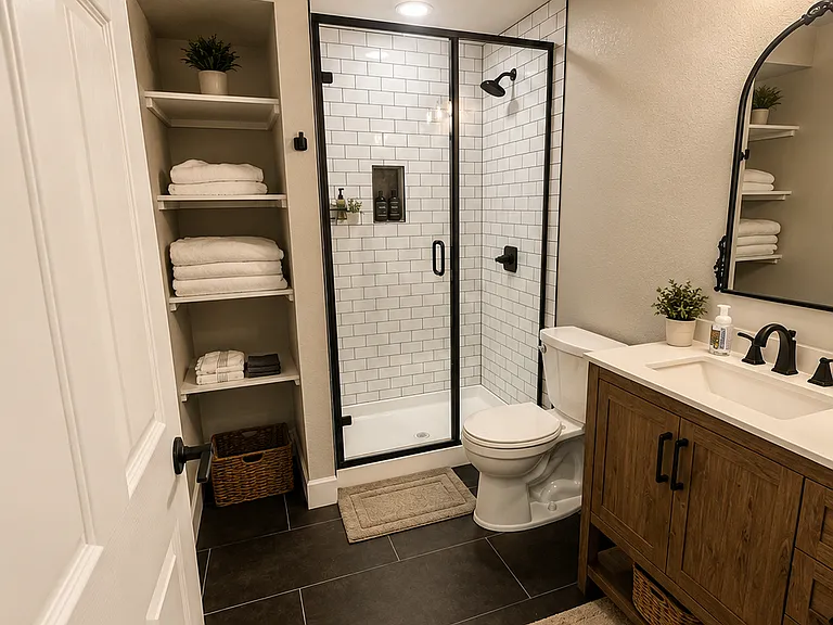lower level full bathroom