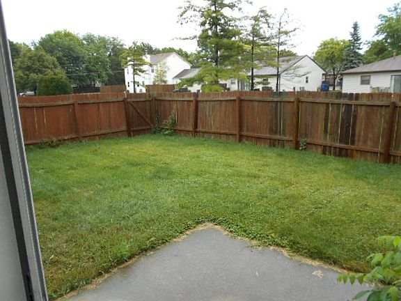 Fenced rear patio