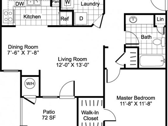 711 sq. ft. room