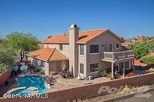 House from hill above