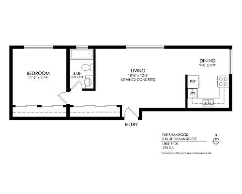 Floor plan 1 Bedroom