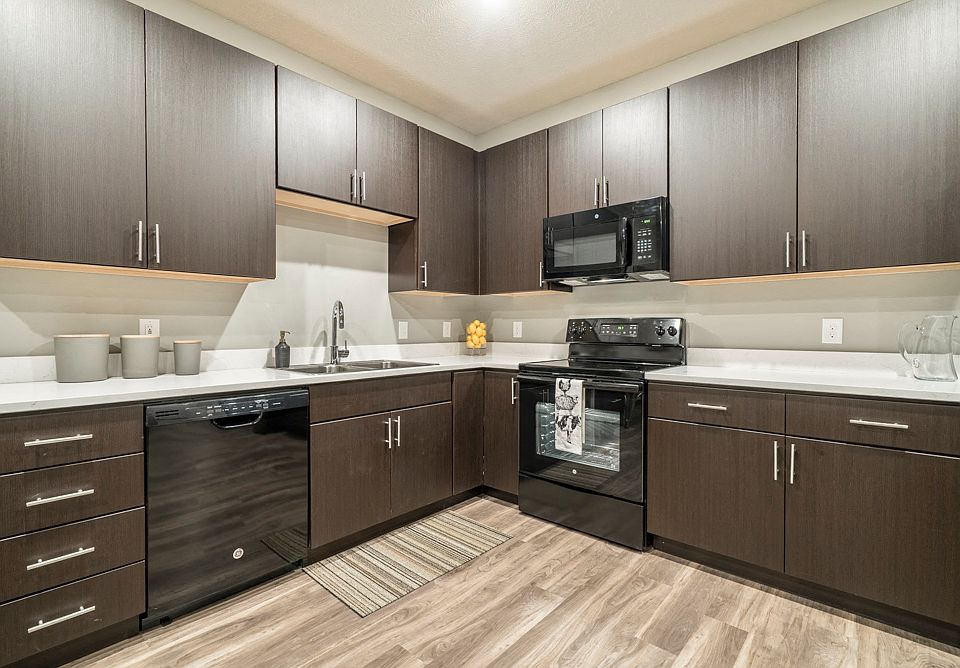 Our rich, dark cabinetry creates a warm, inviting feeling.