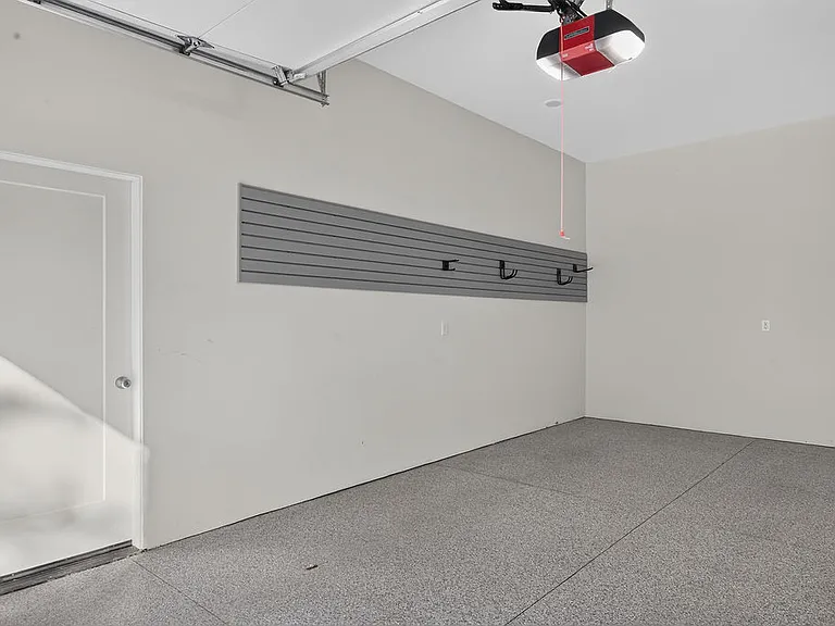 Attached garage with storage
