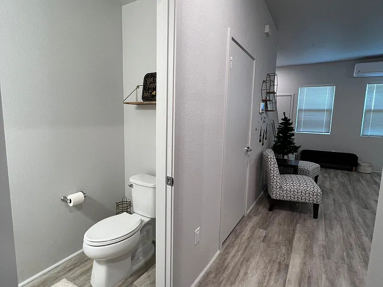 First floor powder room and pantry/storage